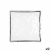 Flad Plade Quid Select Filo Hvid Sort Plastik Firkantet 19 x 19 x 4,5 cm (12 enheder)