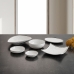 Plochý tanier Quid Select Filo Biela Čierna Plastické Hranatý 19 x 19 x 4,5 cm (12 kusov)
