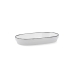 bandeja de aperitivos Ariane Vital Filo Branco Preto Cerâmica Alumina 17,3 x 2,6 x 10 cm (8 Unidades)