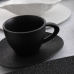 Schotel Bidasoa Fosil Zwart Keramisch Aluminiumoxide 15,8 x 13,8 x 2 cm Koffie (8 Stuks)
