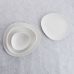 Snack bakke Bidasoa Fosil Hvid Keramik Aluminium oxid Oval 39,1 x 26,3 x 3,4 cm (4 enheder)