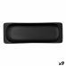 Plateau apéritif Bidasoa Fosil Noir Céramique Alumine 36 x 12,7 x 2,9 cm (9 Unités)