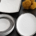 Assiette plate Quid Select Filo Blanc Noir Plastique 21,3 x 15 cm (12 Unités)