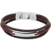 Armband Heren Fossil JF04341040 Leer Metaal