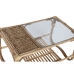 Dohányzóasztal Home ESPRIT Természetes Bambusz Rattan 76 x 46 x 40 cm