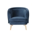 Armchair DKD Home Decor Blue Natural Polyester Velvet Wood Metal 78 x 78 x 78 cm