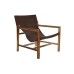 Lænestol DKD Home Decor Natur Mørkebrun Teak 66 x 73 x 77 cm