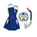 Maschera da Snorkeling con Boccaglio e Pinne Bestway Multicolore 37-41