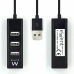 USB-keskitin Ewent EW1123 Musta