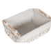 Pyykkikori Home ESPRIT Valkoinen Luonnollinen Metalli Shabby Chic 42 x 32 x 51 cm 5 Kappaletta