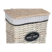 Cesto per i Panni Sporchi Home ESPRIT Bianco Marrone Nero Grigio Naturale vimini Shabby Chic 47 x 35 x 55 cm 5 Pezzi