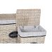 Cesto para la Ropa Sucia Home ESPRIT Blanco Marrón Negro Gris Natural Mimbre Shabby Chic 47 x 35 x 55 cm 5 Piezas