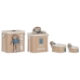 Cesto para la Ropa Sucia Home ESPRIT Verde Natural Infantil 44 x 44 x 45 cm 4 Piezas