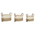 Conjunto de Cestas Home ESPRIT Natural Marrom claro Juta Moderno 41 x 30 x 33 cm (3 Peças)