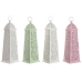 Farol Home ESPRIT Blanco Verde Rosa Metal Aluminio Shabby Chic 13 x 13 x 43 cm (4 Unidades)