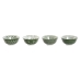 Set skled Home ESPRIT Bela Zelena Porcelan Shabby Chic 15 x 15 x 7 cm