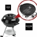 Barbecue a Carbone con Coperchio e Ruote Landmann Nero 49 x 45 x 73 cm