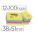 Lipnūs lapeliai Post-it FT510283532 (653-TFEN) 38 x 51 mm Spalvotas