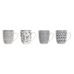 Набор из 4 кружек Mug Home ESPRIT Синий Белый Фарфор 340 ml