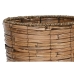 Virágcserepek készlete Home ESPRIT Barna Fém Rattan Trópusi 31 x 31 x 27 cm