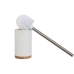 Brosse de salle de wc Home ESPRIT Blanc Argenté Naturel Résine Bambou 9 x 9 x 37 cm