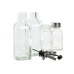 Kryddset Home ESPRIT Transparent Metall Glas 300 ml 22,5 x 6 x 23 cm