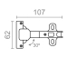 Cerniera EDM BC08 35 mm 30º Acciaio