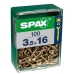 Кутия за винтове SPAX Yellox Дървен Плоска глава 150 Части (2 x 10 mm)