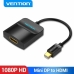 Кабел DisplayPort Mini към HDMI Vention HBCBB 10 cm Черен