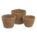 Kurvsett Naturell 17 x 17 x 20 cm Naturfiber (3 Deler)