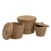 Multifunktionell korg 3 Delar 28 x 28 x 36 cm Naturell Naturliga fibrer