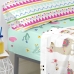 Lençol de baixo ajustável HappyFriday Moshi Moshi Cute Llamas Multicolor 90 x 200 x 32 cm