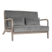 Toseter sofa DKD Home Decor Grå Gummitre Fløyel 122 x 85 x 74 cm