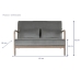 Toseter sofa DKD Home Decor Grå Gummitre Fløyel 122 x 85 x 74 cm