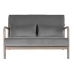 Toseter sofa DKD Home Decor Grå Gummitre Fløyel 122 x 85 x 74 cm