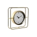 Tafelklok Home ESPRIT Dourado Metal Cristal 21,8 x 6 x 21,8 cm