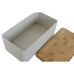 Maizes kaste Home ESPRIT Balts Bēšs Metāls Akācija 33 x 18 x 12 cm (2 gb.)