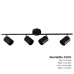 Ceiling Light EDM 32036 Black 70 x 9 x 15,2 cm