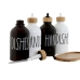 Dispensador de Sabão Home ESPRIT Branco Preto Bambu Cristal 350 ml 15,5 x 8 x 19 cm (2 Unidades)