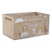 Dekorasjonsboks Home ESPRIT Flerfarget Naturell Tre MDF 36 x 21 x 18 cm