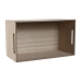 Dekorasjonsboks Home ESPRIT Flerfarget Naturell Tre MDF 36 x 21 x 18 cm