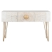 Consola Home ESPRIT Blanco Dorado Metal Madera de mango 120 x 38 x 76 cm