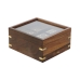 Juegos Home ESPRIT Madera Cristal 15 x 15 x 7 cm