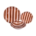 Stalo reikmenys Home ESPRIT Raudona Keramikos dirbinys Dryžiai Viduržemio 26,5 x 26,5 x 3 cm 18 Dalys