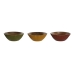 Salad Bowl Home ESPRIT Yellow Green Coral Mango wood 30 x 30 x 12 cm (3 Units)