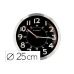 Reloj de Pared Q-Connect KF16948 Negro Ø 25 cm Metal