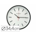 Relógio de Parede Q-Connect KF16951 Ø 34,4 cm Branco/Preto Plástico