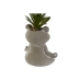 Planta Decorativa Home ESPRIT Polietileno Cimento Rã 7,5 x 5 x 11 cm (3 Unidades)