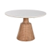 Dining Table Home ESPRIT White Natural Marble Acacia 115 x 115 x 76 cm