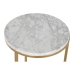 Set of 2 tables Home ESPRIT Kullattu Metalli Marmori 40 x 40 x 64 cm